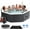 77"L x 77"W x 25"H(Polygon for 6 Adults), variant on 240 Gallon Inflatable Hot Tub 6 Person Square with Control Panel, Portable Outdoor AirJet Hot Tub Spa with 130 Bubble Jets, Filter, Insulated Tub Cover and Floor Protector, Temperature up to 104°F