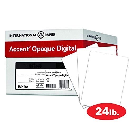 Accent Opaque, Smooth White, 24lb / 60lb, Legal, 8.5 x 14, 97 Bright, 5,000 Sheets / 10 Ream Case, Made in The USA