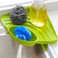 thumbnail image 3 of nipocaio Kitchen Sink Corner Caddy Storage Rack Sponge Holder,Bathroom Faucet Soap Cleaning Brush Organizer, Green, 3 of 4