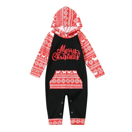 

TAIAOJING Baby Family Matching Pajama Sleep Sets Christmas Hoodie Parent-child Round Neck Blouse Sweater Christmas