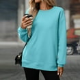 thumbnail image 5 of Posijego Women's Pockets Sweatshirt Oversized Casual Lightweight Pullover Sweatshirts Athletic Tops, 5 of 9