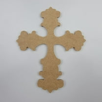 8"Fancy Decorative Wall Cross #36, Unfinished Wood Art Shape by Wooden Craft Cutouts