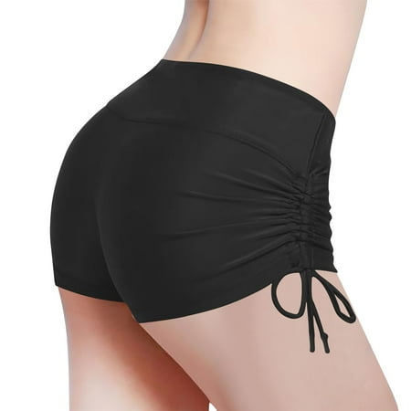 Women s High Waisted Swim Shorts - Tummy Control Adjustable Board Shorts with Side Tie  Plus Size Bathing Suit Bottoms  Quick-Dry Swimwear for Women  Boyshorts & Tankini Bikini Bottom