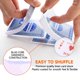 thumbnail image 2 of Gse Games & Sports Expert Cartas Canasta de 2 barajas con valores de puntos, incluye reglas de juego Canasta y manos y pies, cartas de juego tradicionales de Rummy (azul), 2 of 5