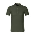 thumbnail image 5 of SEAOPEN Deals Men's Knit Shirts Casual Short Sleeve Button Down Shirts Classic Golf Collared Shirts Army Green,M, 5 of 5