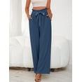 thumbnail image 2 of a.Jesdani Women's Wide Leg Lounge Pants High Waisted Elastic Tie Knot Loose Trousers with Pockets S-XXL, 2 of 6