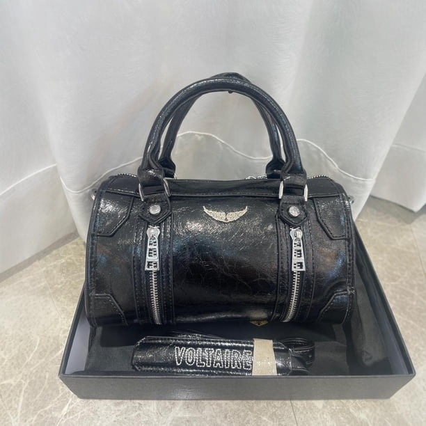 ZV-Bolso de hombro tipo bandolera de piel de vaca superdesplazado para mujer, informal, de primera capa, informal