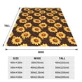 thumbnail image 3 of Sikiie Chocolate Plaid Sunflower A Ultra-Soft Micro flannel Blanket Luxury All Seasons Warm Blanket for Bedding Sofa and Travel (4 sizes)-40"x30", 3 of 7