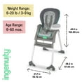 Ingenuity Full Course 6in1 High Chair Unisex, Age Up to 5 Years
