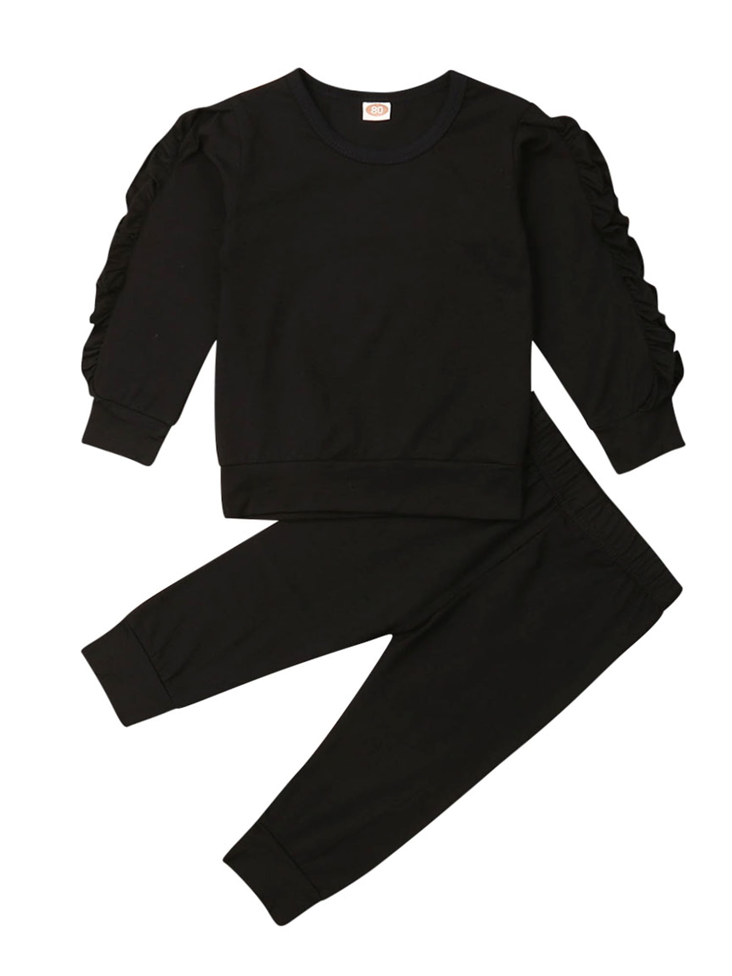 Toddler Girl Clothes Sequin Long Sleeve Sweatshirt Pant Set 2 Pieces Tracksuit Sweatsuit Outfit Set 
