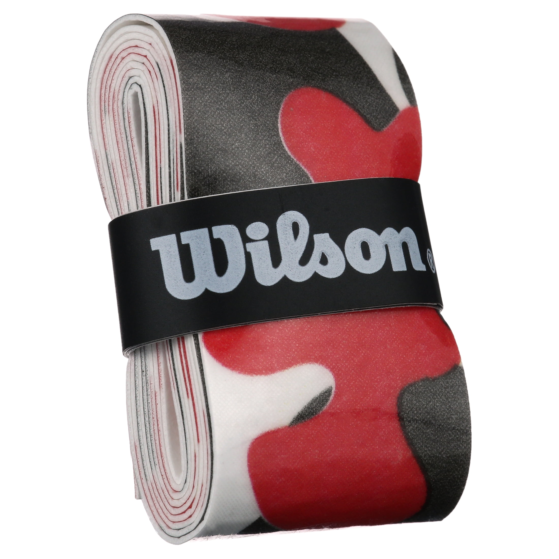 Wilson Camo Overgrip Racquet Sport Grips, Red/White/Blue Camo, 3 Pack