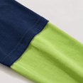 thumbnail image 5 of Xdegoge Boys Girls Crewneck Sweatshirts Long Sleeve Layered Look Color Block Pullover Tops Casual Fall Comfy Athletic Activewear 3-15 Years Green 14-15 Years, 5 of 6