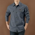 thumbnail image 4 of YFNNUP Casual Button Down Shirt for Men Big and Tall Long Sleeve Shirt Tactical Button Up Work Shirt, 4 of 4