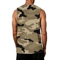thumbnail image 4 of Clossjun Men's Tank Tops Mesh Quick Dry Sleeveless Shirts Lightweight Crew Neck Loose Fit Athletic Blouses For Work Out Gym Brown 3XL, 4 of 4