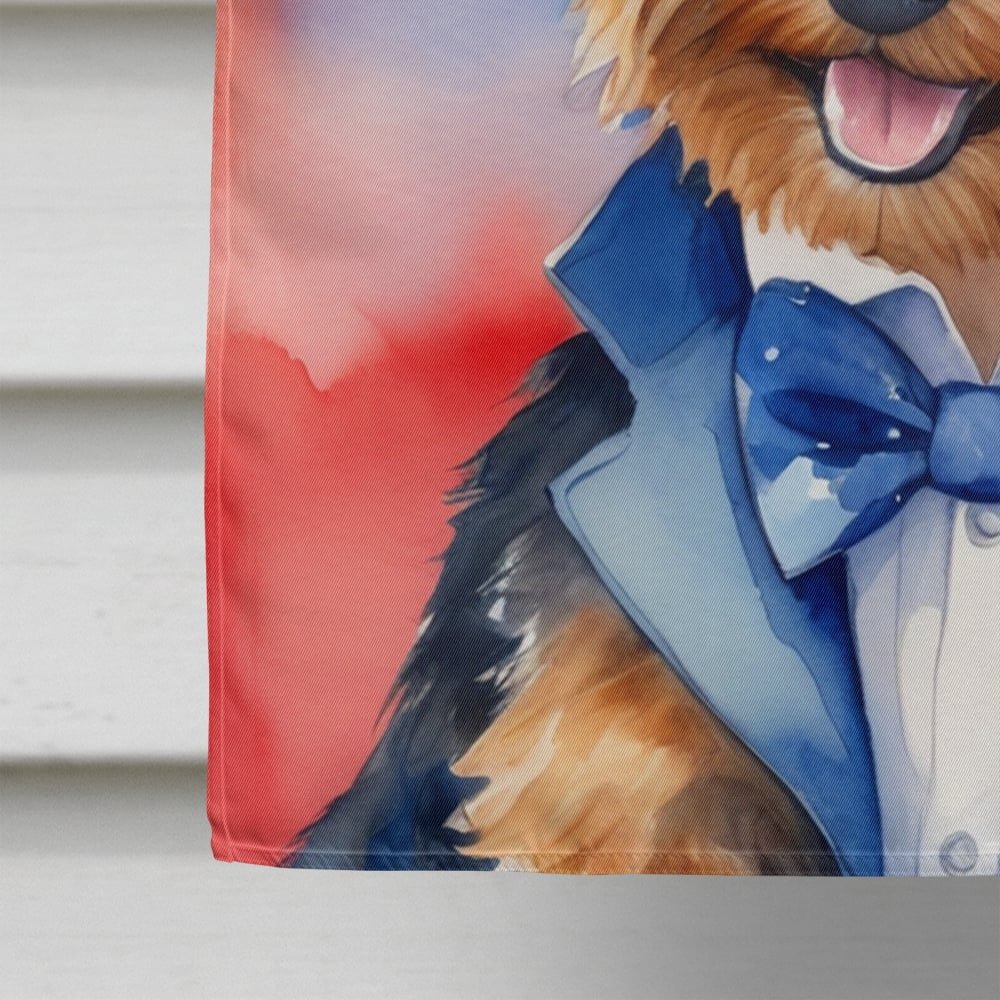 Australian Terrier Patriotic American House Flag 28 in x 40 in