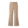 thumbnail image 4 of WERYOUNG School Uniform For Girls High Waist Solid Color Flared Leg Trousers Kids Girls Loose Fit Back To School Pants 9-10 Years, 4 of 6