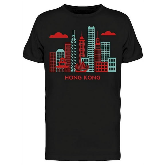 Hong Kong City Architecture T-Shirt Men -Image by Shutterstock, Male XX-Large
