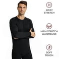 thumbnail image 5 of LANBAOSI 2 Pack Men Thermal Underwear Top Crew Neck Male Long Johns Shirts Base Layer Top Size XL, 5 of 7