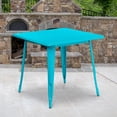 thumbnail image 2 of Bowery Hill 31.5" Square Metal Dining Table in Crystal Blue, 2 of 2