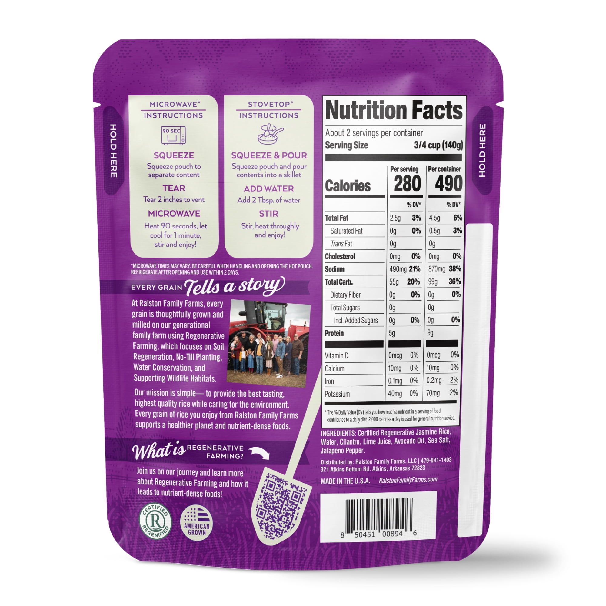 Ralston Family Farms Mexican Style Jasmine Rice, 8.5 OZ, Ready in 90 Seconds, 6 Pack