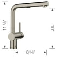thumbnail image 2 of Blanco 526366 Linus 1.5 GPM Single Hole Pull Out Kitchen Faucet - Satin Dark Steel, 2 of 7