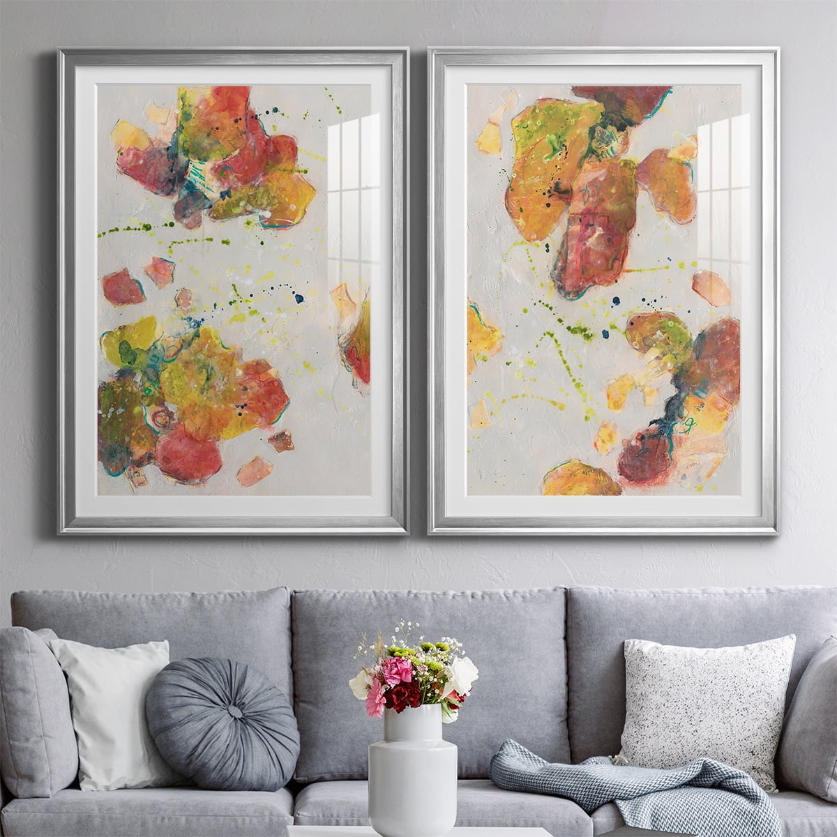 Wexford Home Attracting Love I Premium Framed Print, 18.5" x 24.5" - Ready to Hang, Silver (Set of 2)