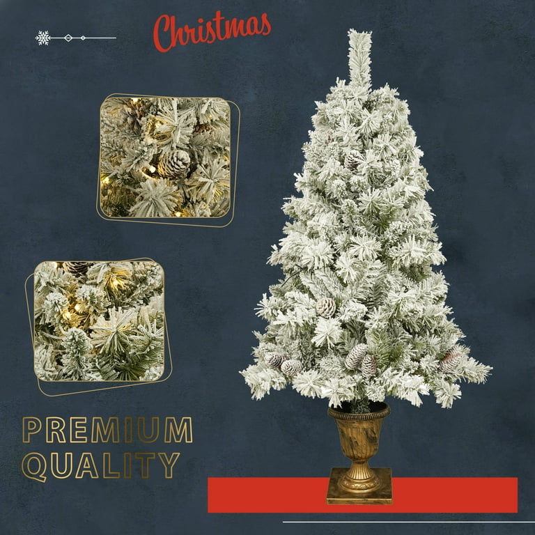 Churanty Entryway Christmas Tree Set of 4 Pieces Pre-lit