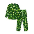 thumbnail image 2 of Bingfone Men'S Pajama Set 2 Piece Loungewear Pjs, Long Sleeve With Pajama Pants-Happy St. Patrick'S Day, 2 of 9