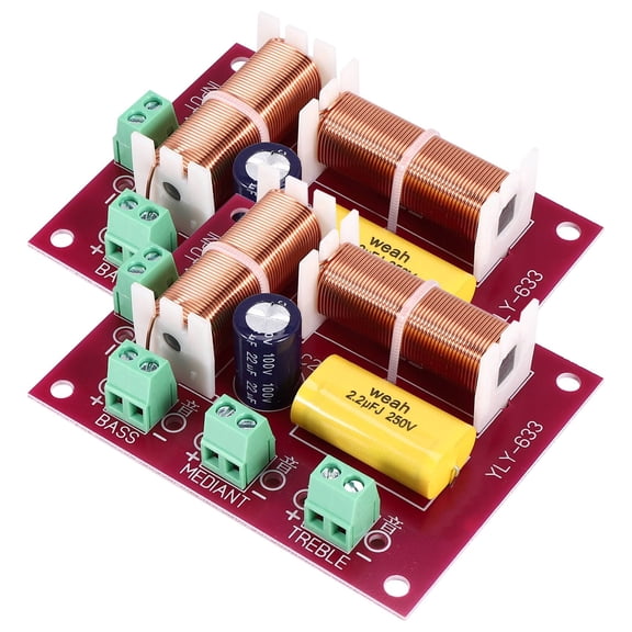 2Pcs 200W 3 Way Audio Speaker Crossover Treble   Midrange   Bass Crossover Speakers Filter Frequency Divider