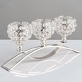 thumbnail image 3 of Candebro de Cristal con 3 Brazos, Centro de para Bodas, Adornos de de Buffet Pta Zulema Candelabros de cristal de 3 brazos, 3 of 8