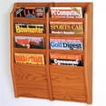 thumbnail image 1 of Wooden Mallet MR24-8BM Cascade 8 Pocket Magazine Rack - Black & Medium Oak, 1 of 1