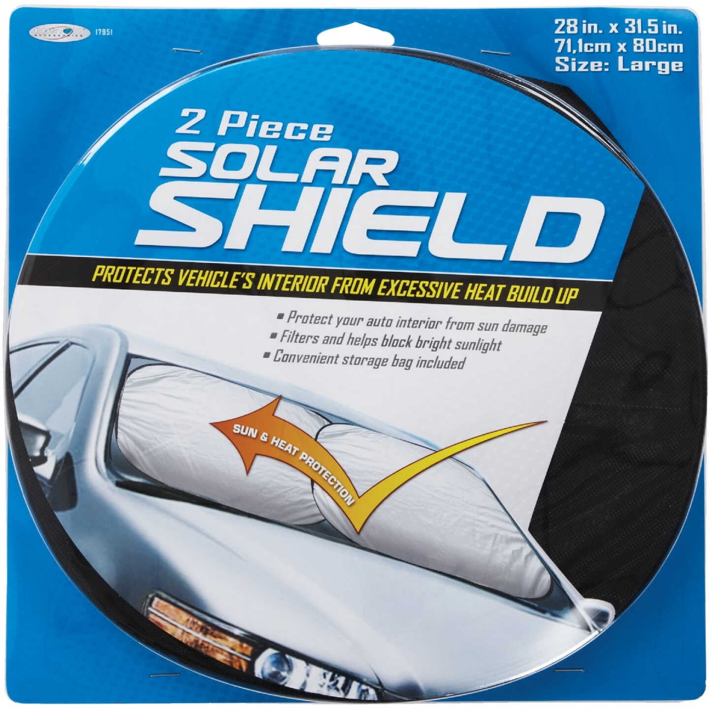 Custom Accessories Basix Magic Shade 281/2 In. x 311/2 In. Silver