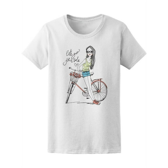 Let's Go For A Ride Bicycle Tee Women's -Image by Shutterstock