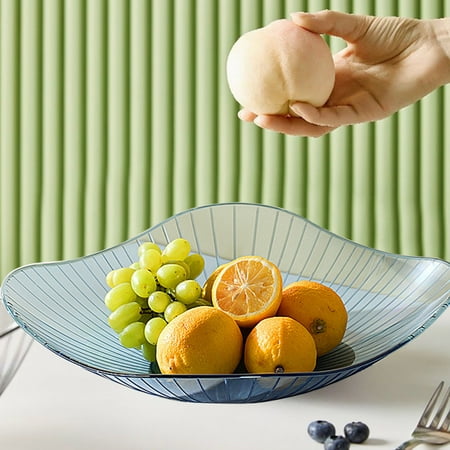

JunYeShi Clearance Under $2.00 Nut Tray High-grade Crystal Fruit Tray Living Room Household Dry Fruit Tray Snack Plastic Fruit Tray Transparent Fruit Tray Serving Tray Snack Organizer
