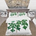 thumbnail image 2 of Designart 'Vintage Green Leaves Plants II' Juego de Funda Nórdica Tradicional, 2 of 5