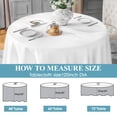 thumbnail image 2 of Mantel VidaFete, 6 unidades, redondo, poliéster, 305 cm, color blanco, 2 of 6