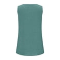 thumbnail image 6 of Alun Womens Tank Tops Summer Plus Size Loose Pure Color Sleeveless Tops Scoop Neck Curved Hem Casual Flowy Comfortable Cami for Workout and Leisure Green XL, 6 of 6