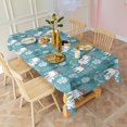 thumbnail image 3 of Blue Christmas Polar Bear Pattern Rectangle Tablecloth 60"x102",Waterproof Polyester Rectangle Table Cloth, Wipeable Spillproof Polyester Tablecloth for Dining, Camping, Indoor and Outdoor, 3 of 6