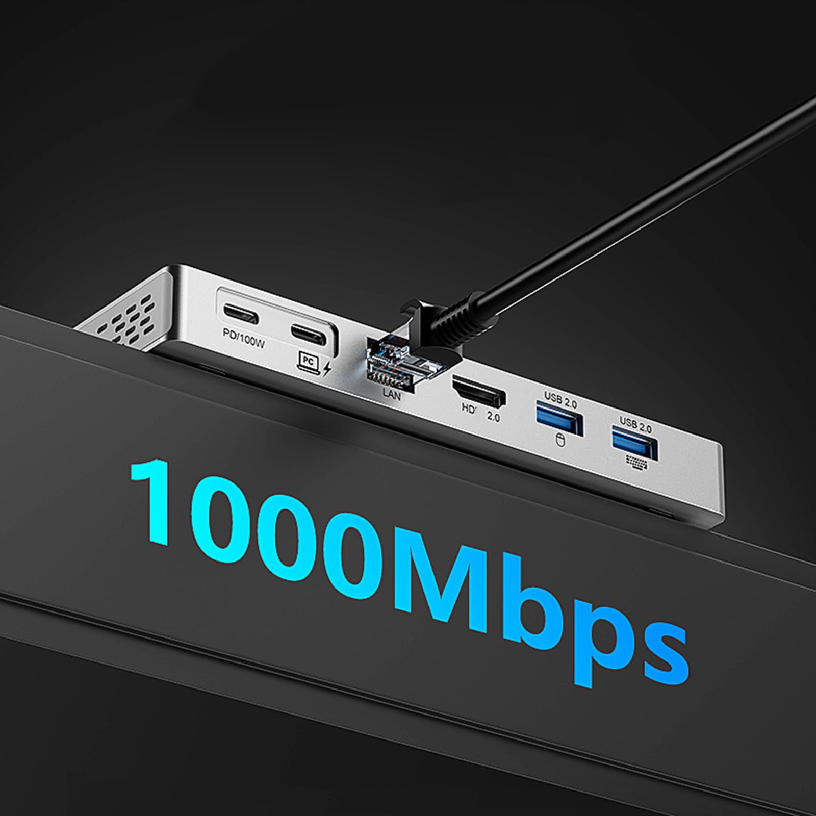 14 In 1 Type C Hubs With 100W Power Delivery HDTV 4K 60Hz USB 3.2 Ethernet For Laptop