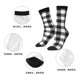thumbnail image 5 of Balery Black White Plaid Calcetas Largas con Estampado para Hombre y Mujer – Suaves y Transpirables, Talla Única (US 5-11), 5 of 6