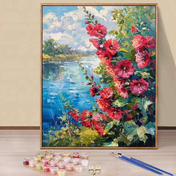 JYLMOOD Paint by Numbers for Adults Kits, DIY Easy Painting by Numbers for Gift Home Wall Decoration 16x20in without Frame