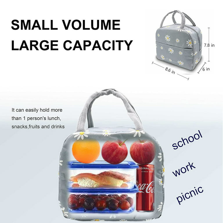 Ice Water Bottle Holder Lunch Bag Insulated Lunch Box Women's Lunch Tote  With Front Pocket Reusable Insulated Bag Women's Lunch Box Men's Work  Picnic