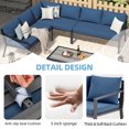 thumbnail image 5 of AECOJOY 7 Pieces Aluminum Patio Furniture Set on sale Patio Conversation set For Outdoor with Navy Cushions, 5 of 10