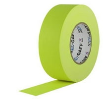 Pro Gaff Fluorescent Yellow Gaffers Tape 2" X 50 Yard Roll (Pack Of 24)