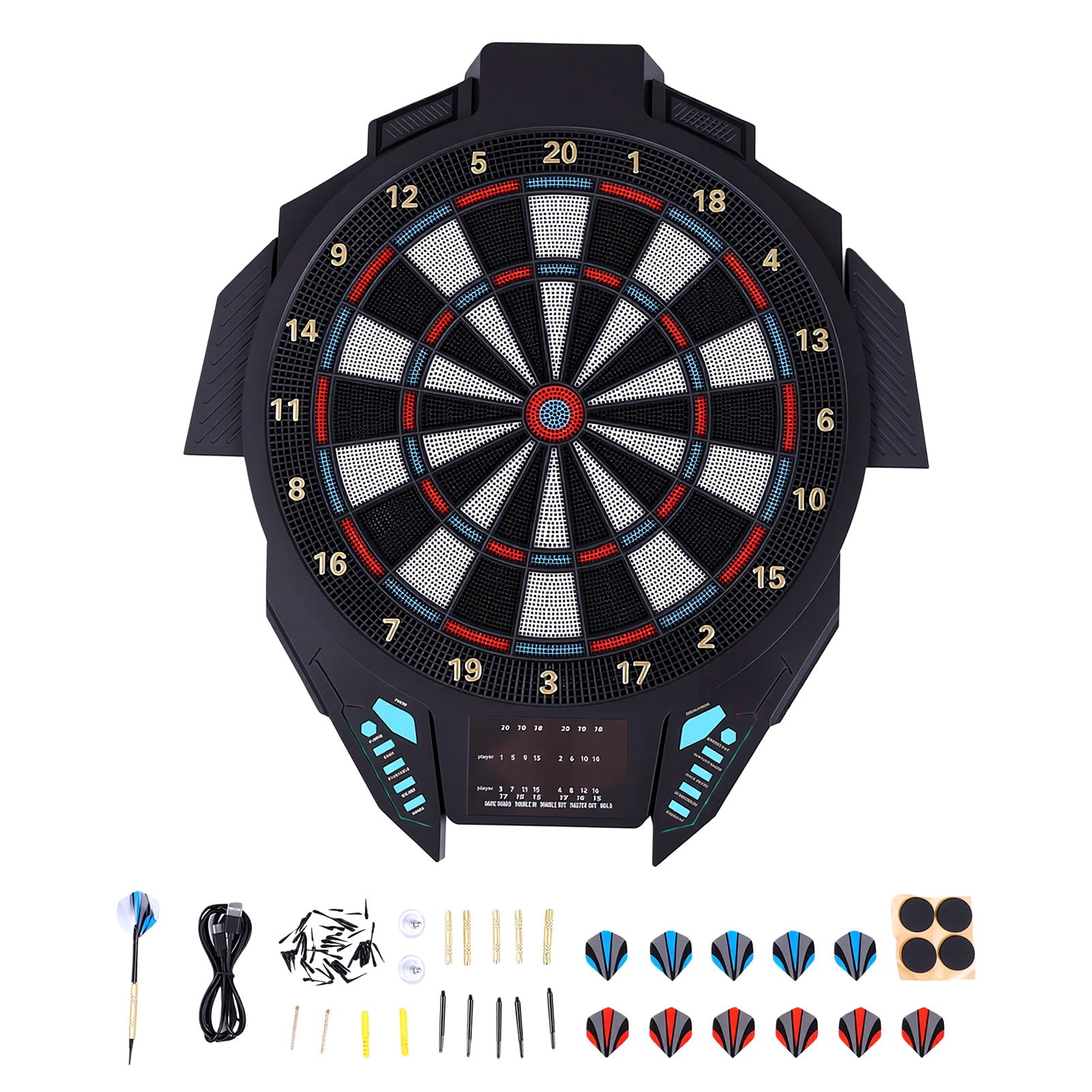 Best Choice Double-Sided Dart Board Set with Sticky Ball, Axe
