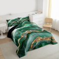 thumbnail image 3 of Feelyou Watercolor Marble Women Full Size Comforter Sets, Luxury Fashion Lime Green Bedding Comforter Set, Fashion Abstract Ombre Reversible Bedding Sets, Breathable Home Decor, 3 Pieces, 3 of 8