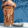 thumbnail image 5 of Personalized Elephant Wood Drawing Tumbler 20oz 30oz Insulated Tumblers with Lid Coffee Travel Mug Cup for Men Women Gift for Birthday, 5 of 7