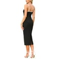 thumbnail image 3 of Sexy Dress for Women Sweetheart Neck Spaghetti Strap Slim Fit Elegant Maxi Dresses XS Black, 3 of 6