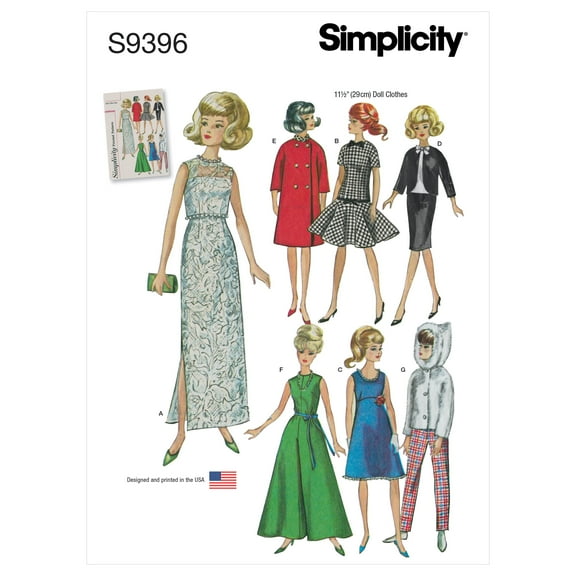 Simplicity Sewing Pattern 9396 Toys OS (ONE SIZE)