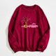 thumbnail image 2 of Moda mujer cuello redondo Casual Breast Cure estampado Harajuku estilo manga larga sudaderas Tops Pompotops gfhjh8748, 2 of 4